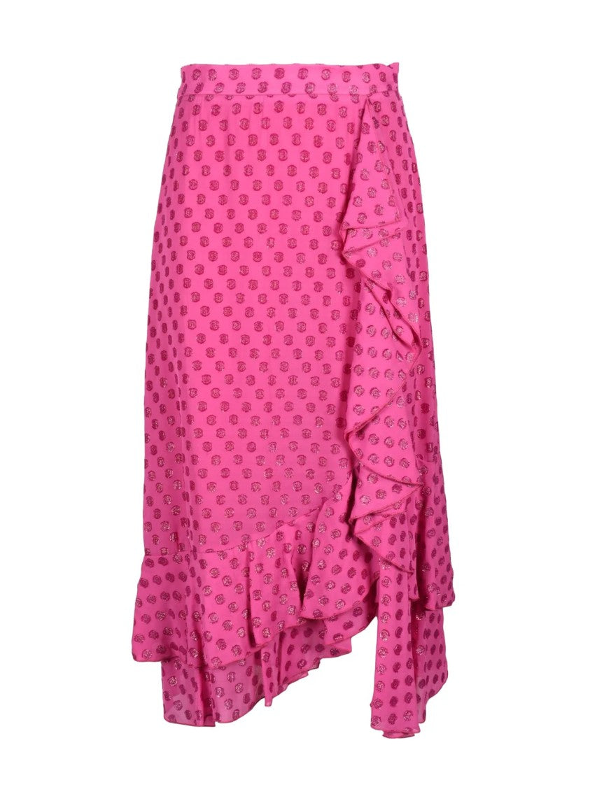 L Autre Chose Fuchsia Viscose Polyamide Skirt