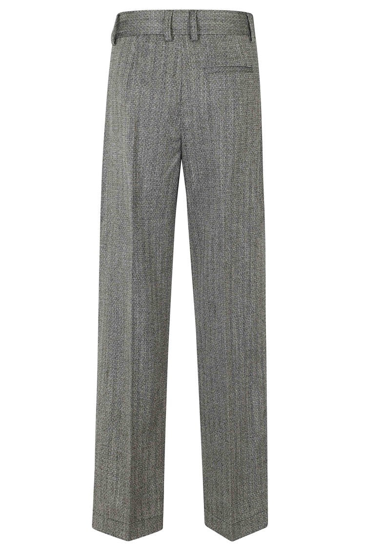 Forte Forte Black Jasp Chevron Polyester-Blend Wide-Leg Cargo Pants