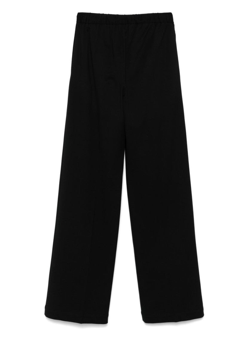Circolo 1901 Relaxed Black Trousers With Wide Leg