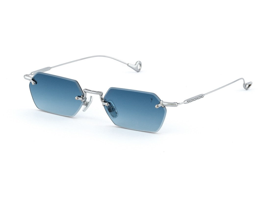 Eyepetizer Silver Tank Metal Hexagonal Sunglasses