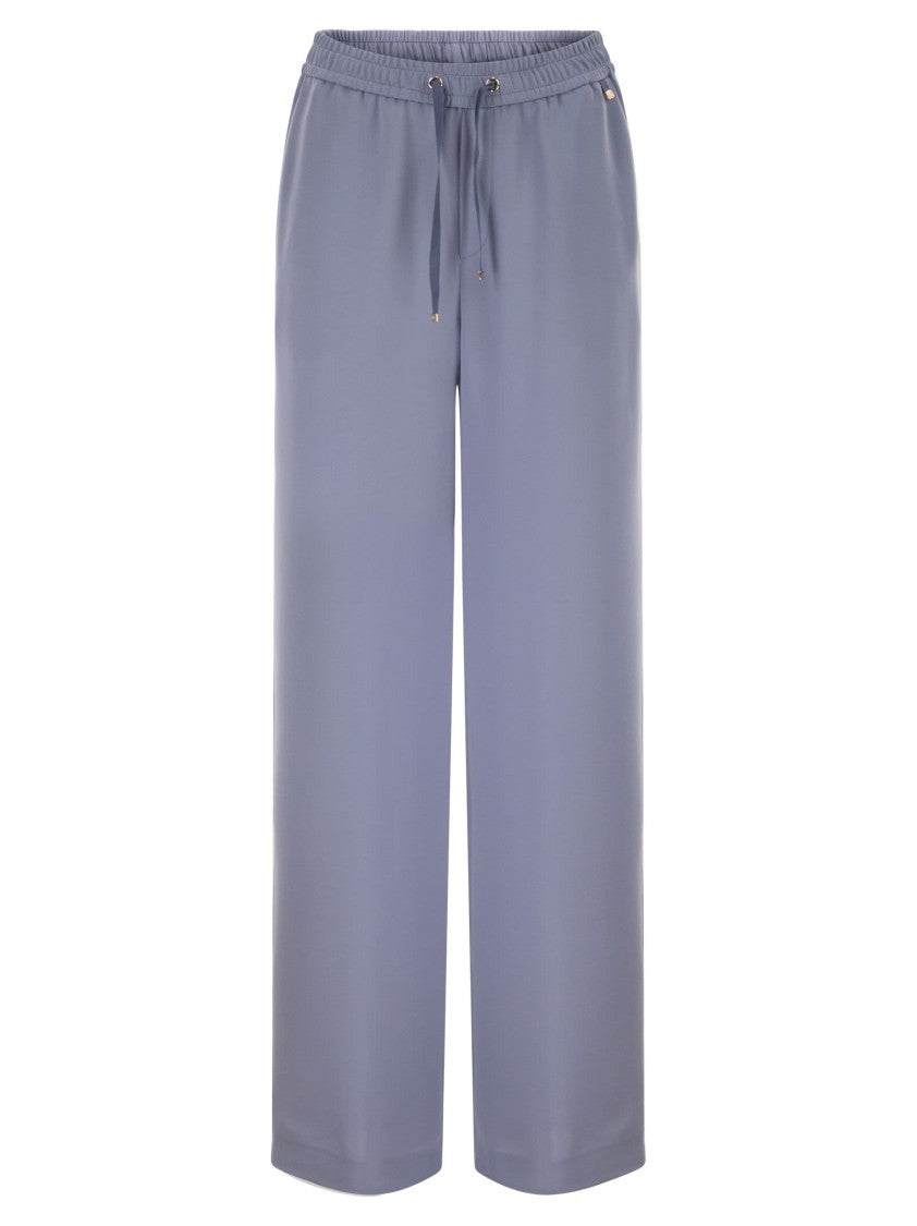 Herno Flowing Wide-Leg Trousers With Drawstring