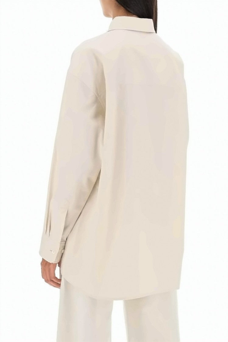 Lemaire Boxy Cotton Shirt With Classic Collar And Button Placket