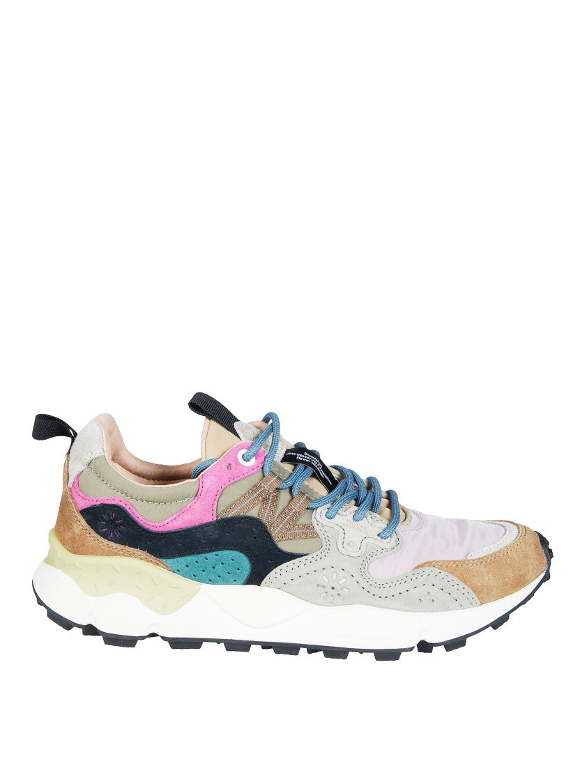 Flower Mountain Yamano 3 Suede-Blend Low-Top Colorful Accents Sneakers
