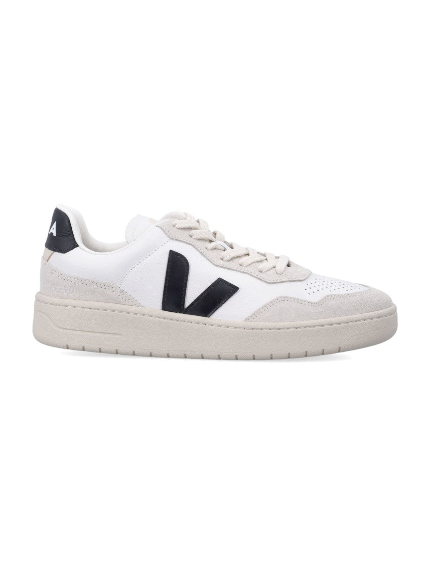 Veja V-90 White Sneakers With Streamlined Silhouette