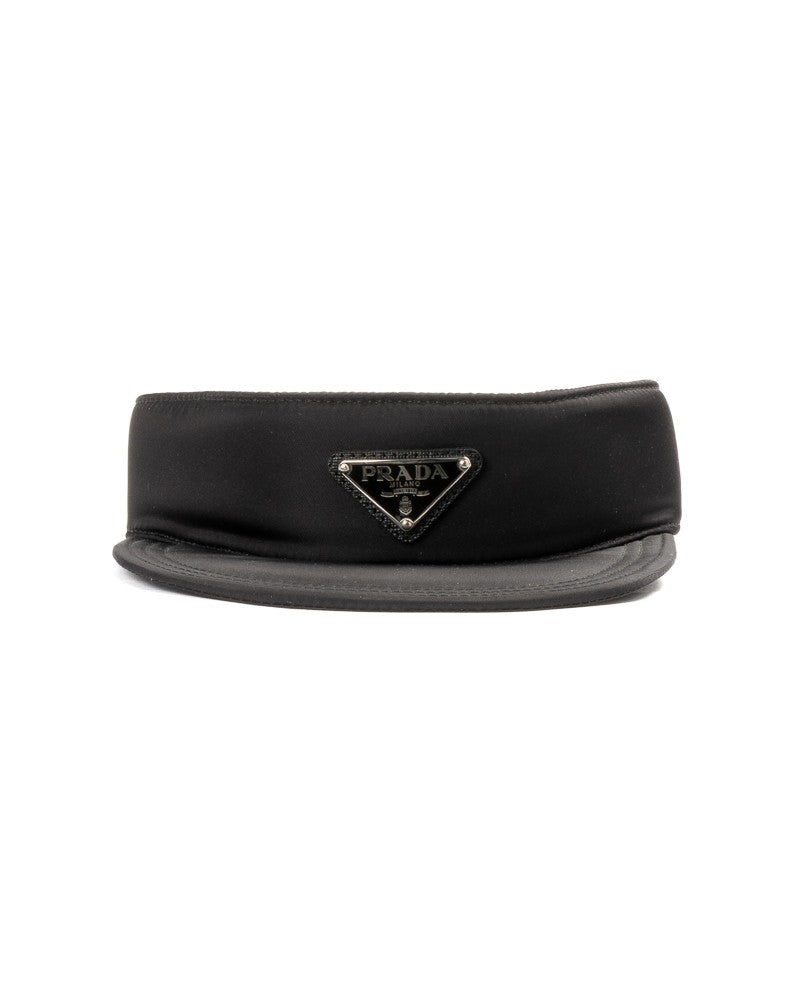 Prada Baseball Re-Nylon Flat Visor Hat - Black