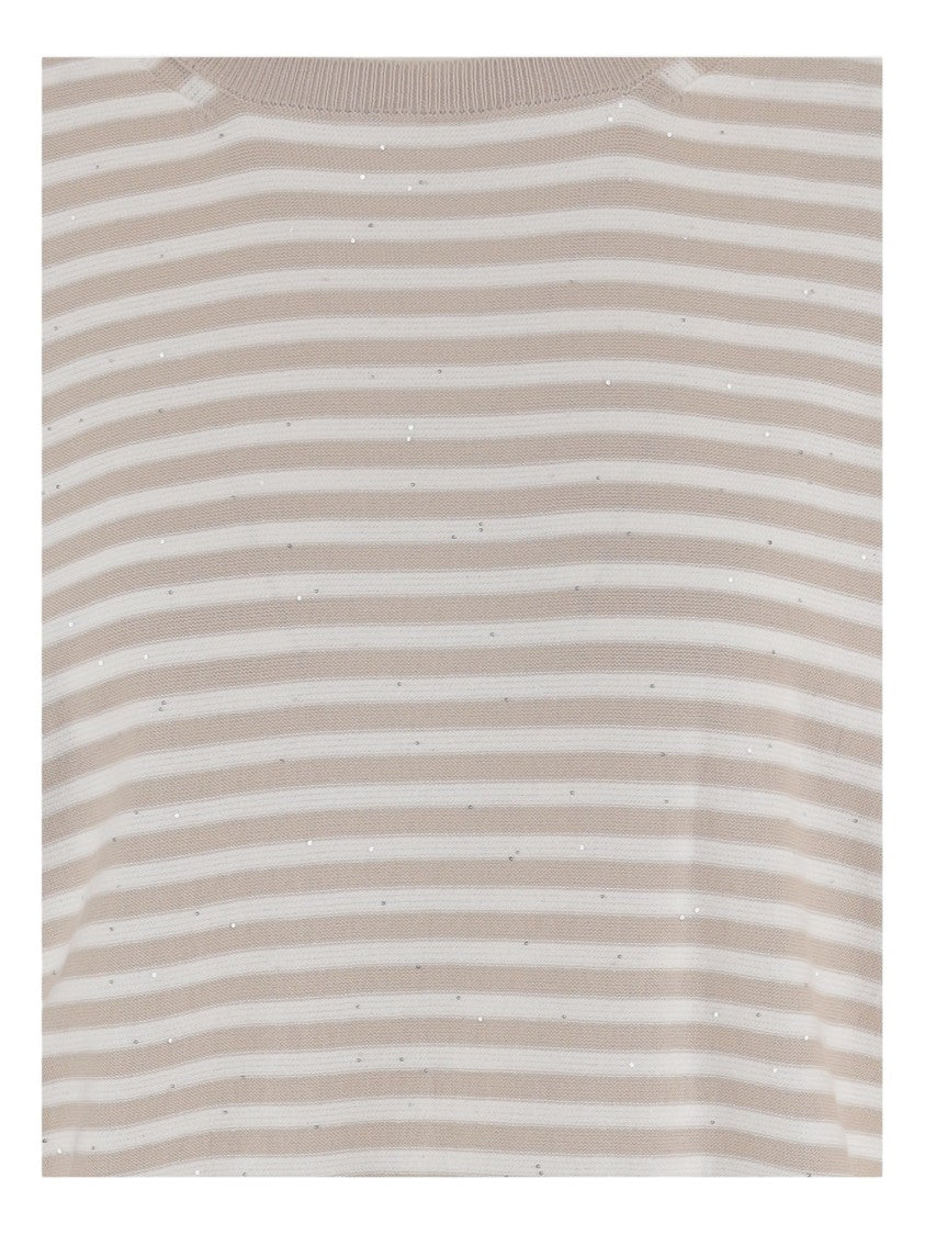 Bruno Manetti Striped Cotton Sweater