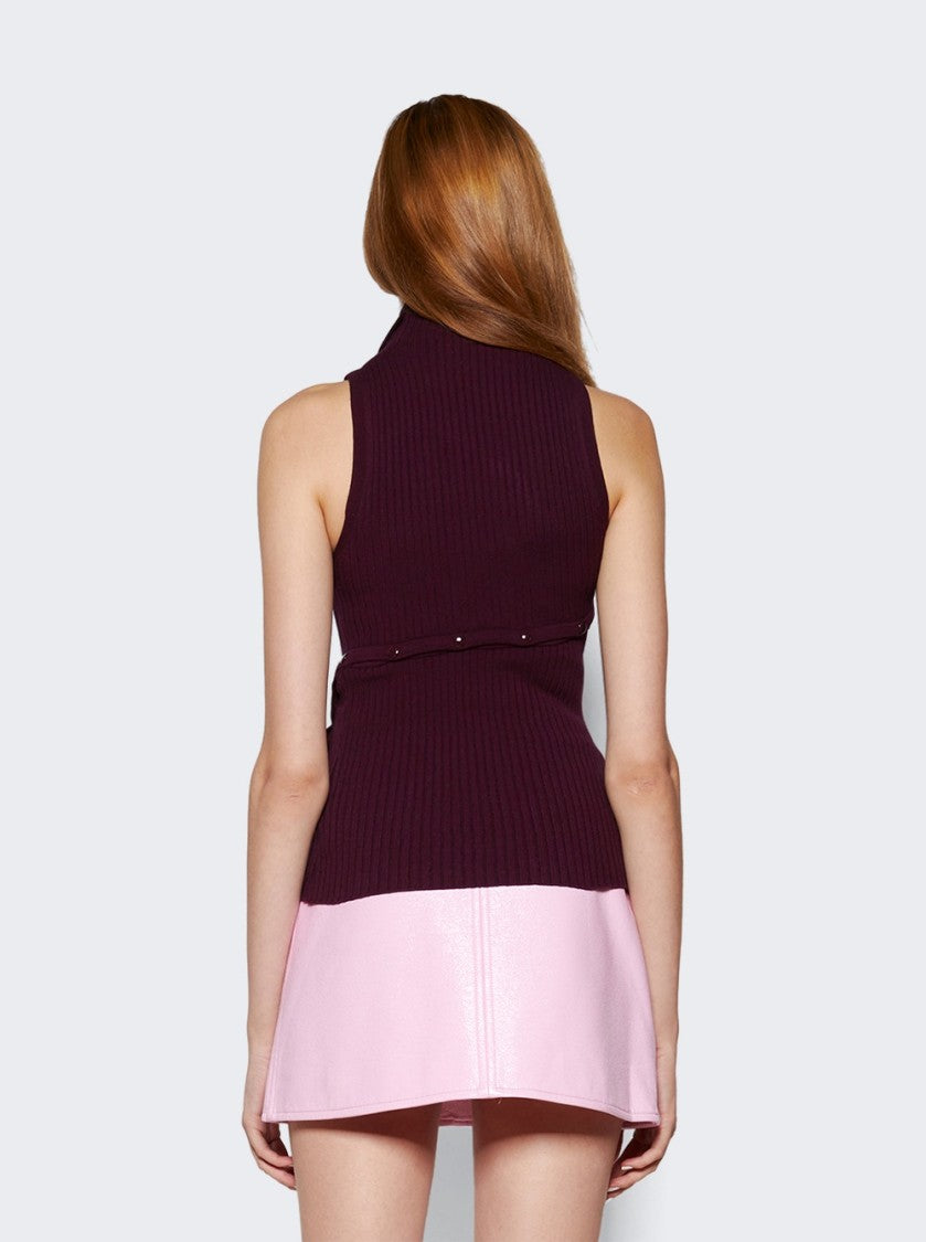 Courrèges Multistyling Rib Knit Top