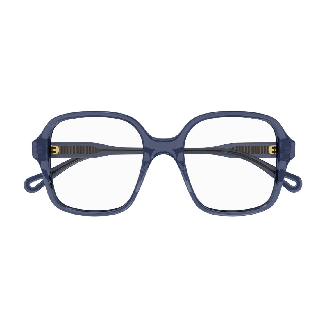 Chloé Ch0126o Translucent Deep Blue Oversized Square Eyeglasses