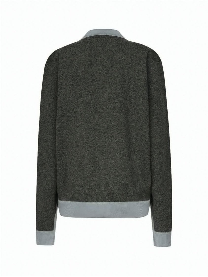 Miu Miu Dark Grey Cashmere Blend Sweater
