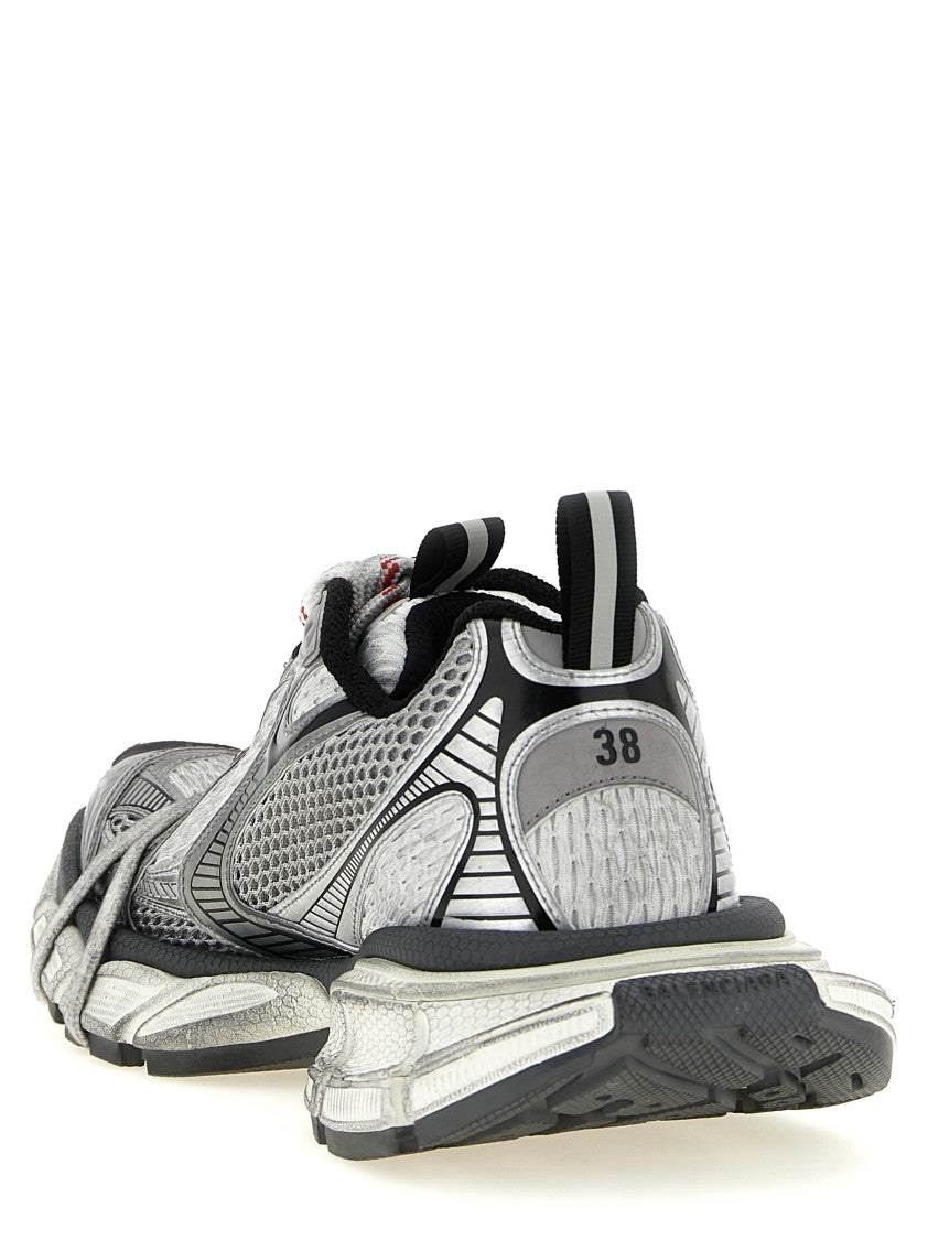 Balenciaga Worn Effect Mesh And Polyurethane Sneakers