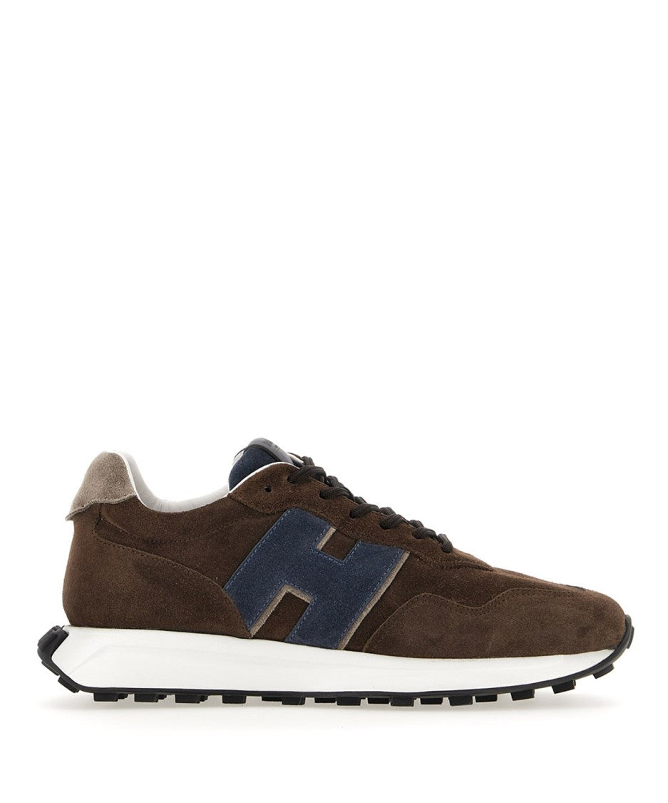 Hogan Brown Suede Sneakers