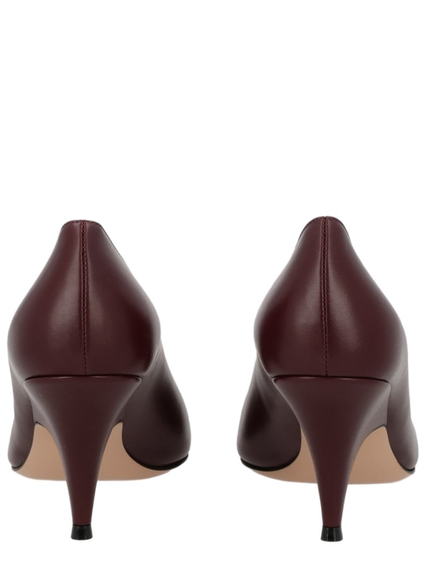 Gianvito Rossi Gold Pointed-Toe Polished Leather Pumps