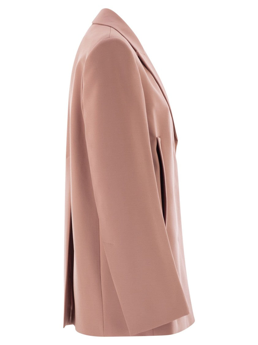 Sportmax Straight Fit Stretch Wool Gabardine Blazer