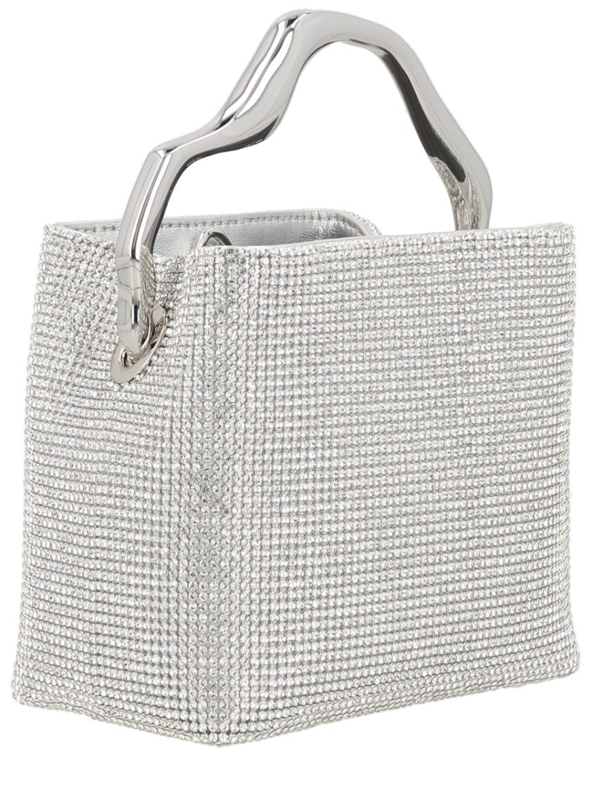 Cult Gaia Solene Mini Rhinestone Mesh Handbag