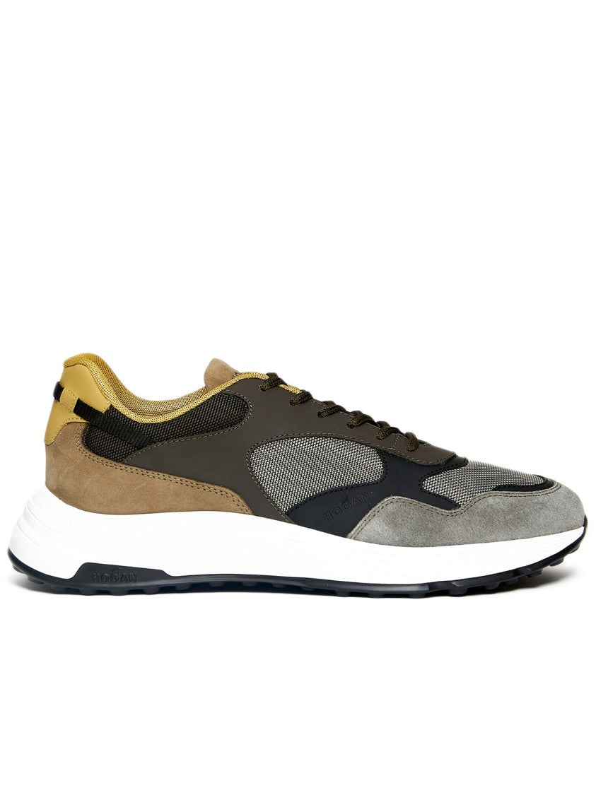 Hogan Green Leather Hyperlight Sneakers