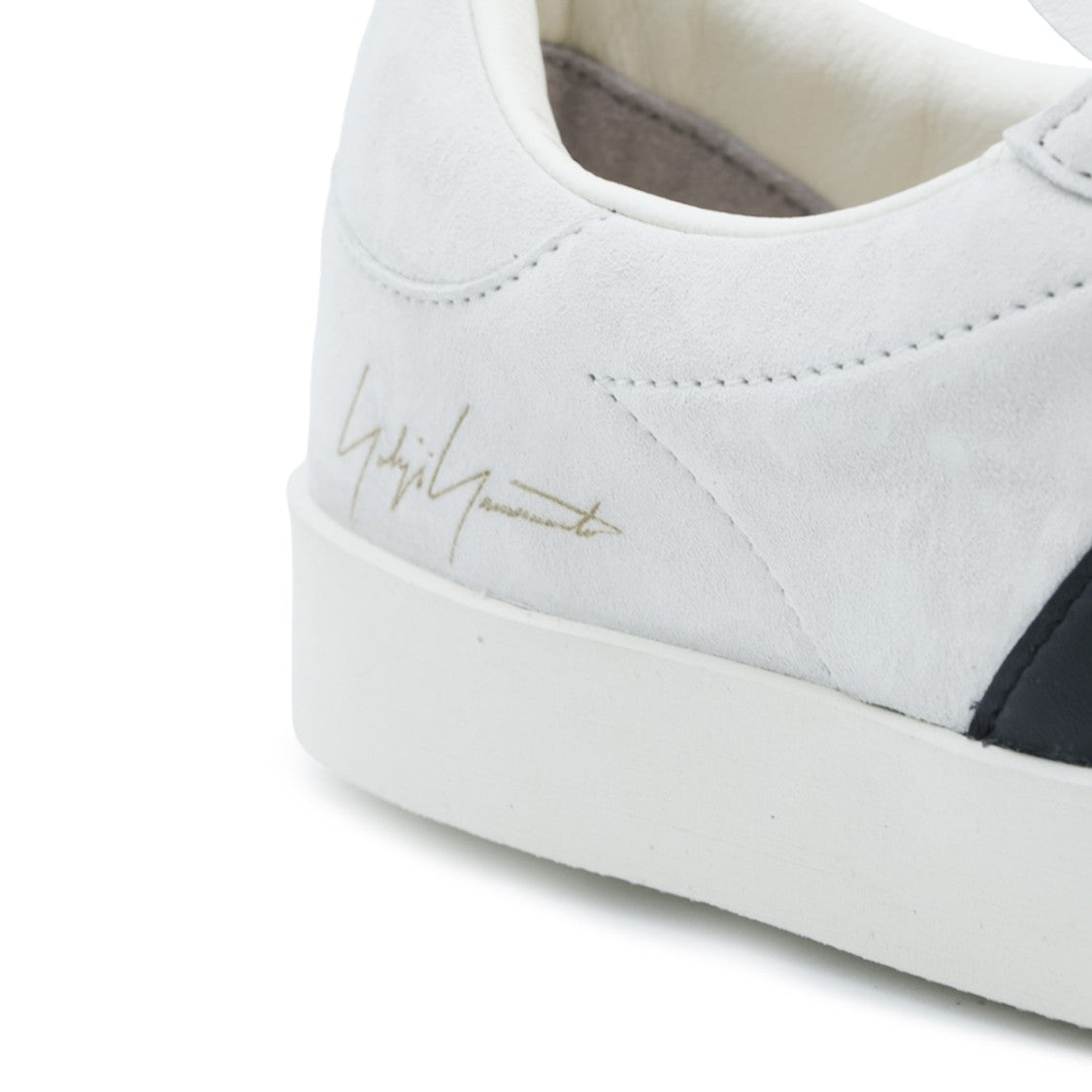 Y-3 White Gazelle Drawstring Laces Leather Sneakers