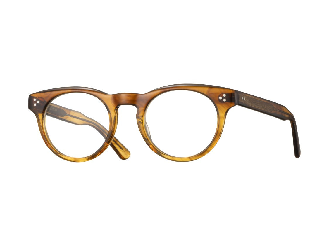 Eyevan Silver Luminous-E Rx Keyhole Round Eyeglasses