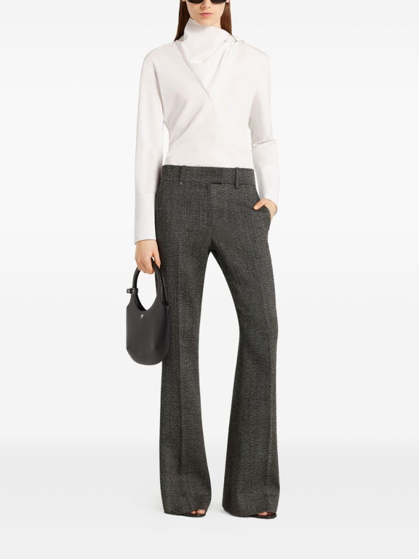 Courrèges White Asymmetric Design Long Sleeve Top