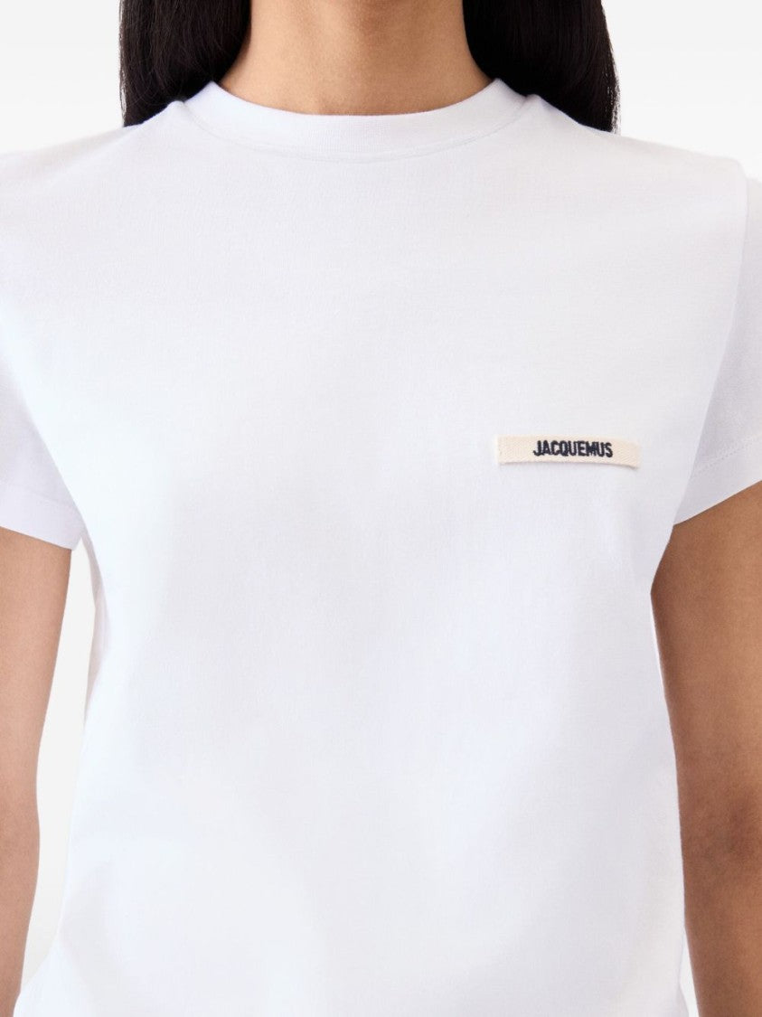 Jacquemus Boxy Silk-Nylon Blend Top With Subtle Logo