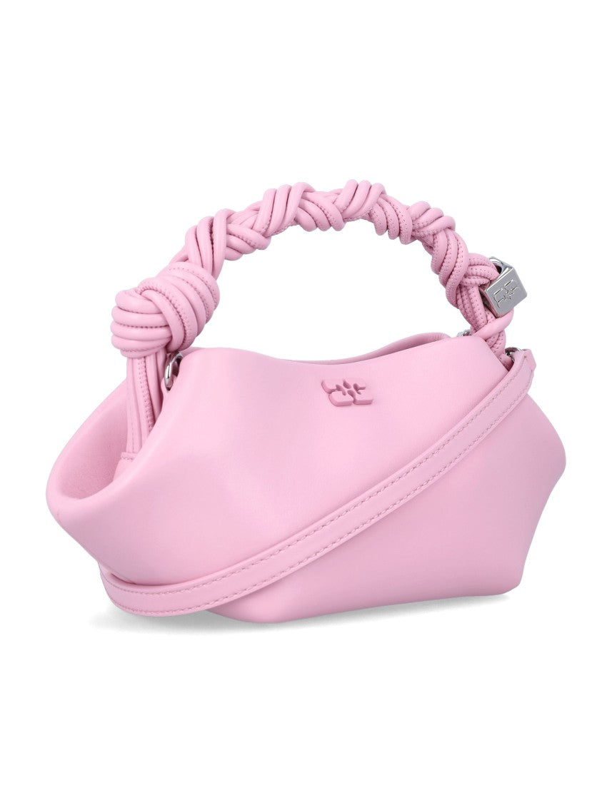 Ganni Bou Mini Leather Top Handle Handbag