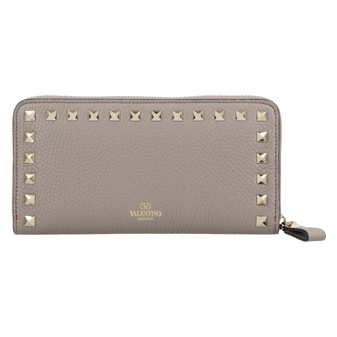 Valentino Rockstud Grey Leather Wallet