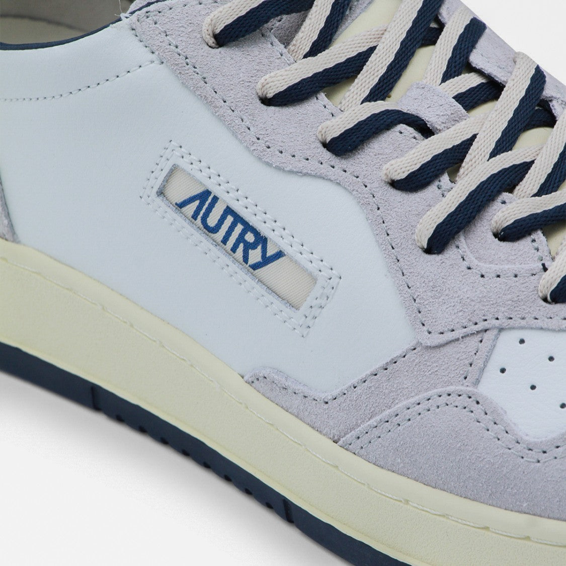 Autry White And Grey Leather Sneakers