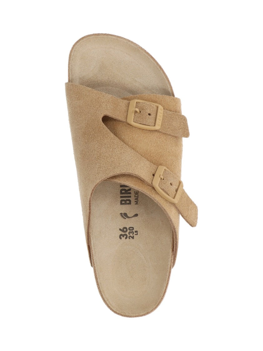 Birkenstock Zürich Sandals In Beige Suede