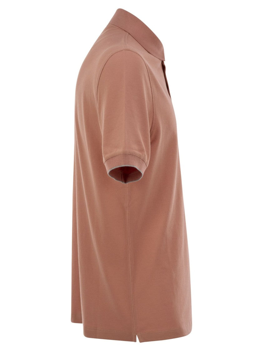 Brunello Cucinelli Cotton Polo Shirt With Printed Logo