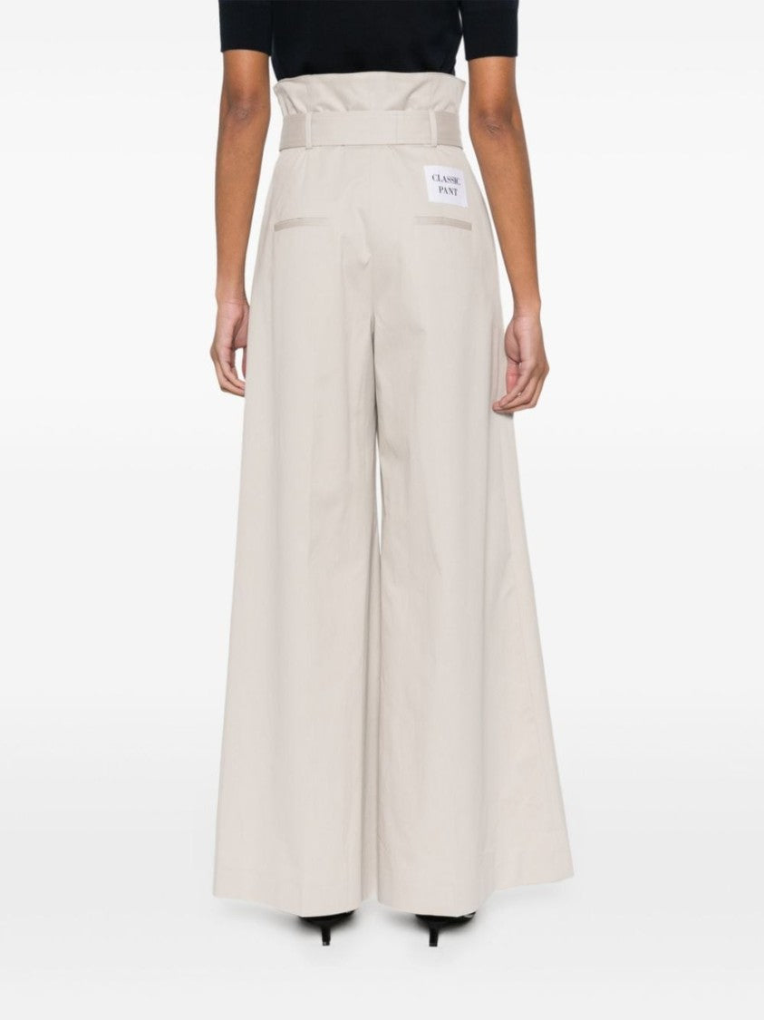 Moschino Wide-Leg Sand Beige Trousers