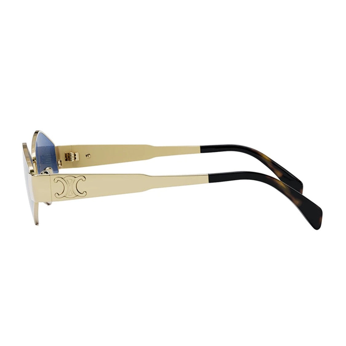 Celine Gold-Tone Cl40254u Metal Triomphe Geometric Sunglasses