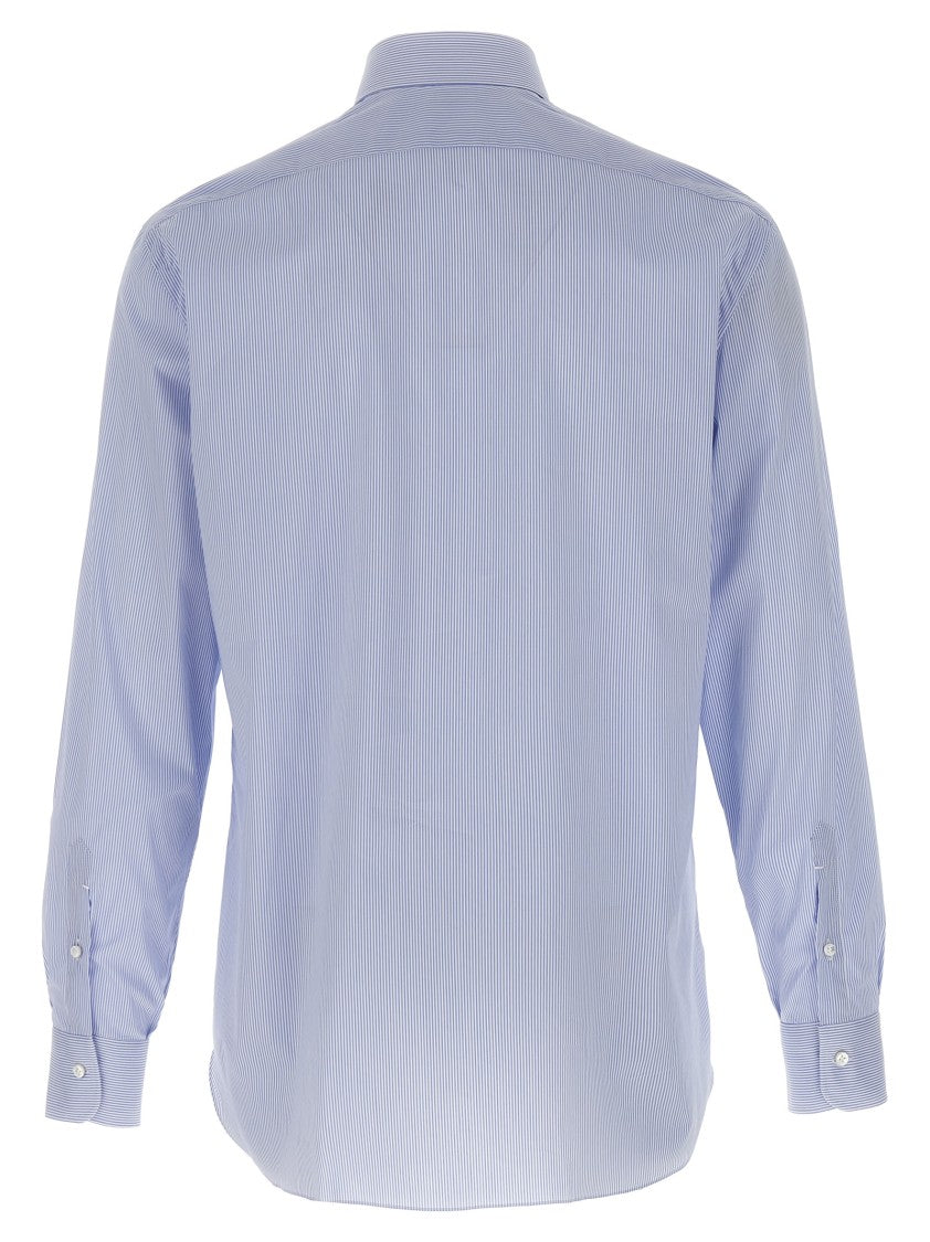 Barba Classic Striped Cotton Poplin Shirt