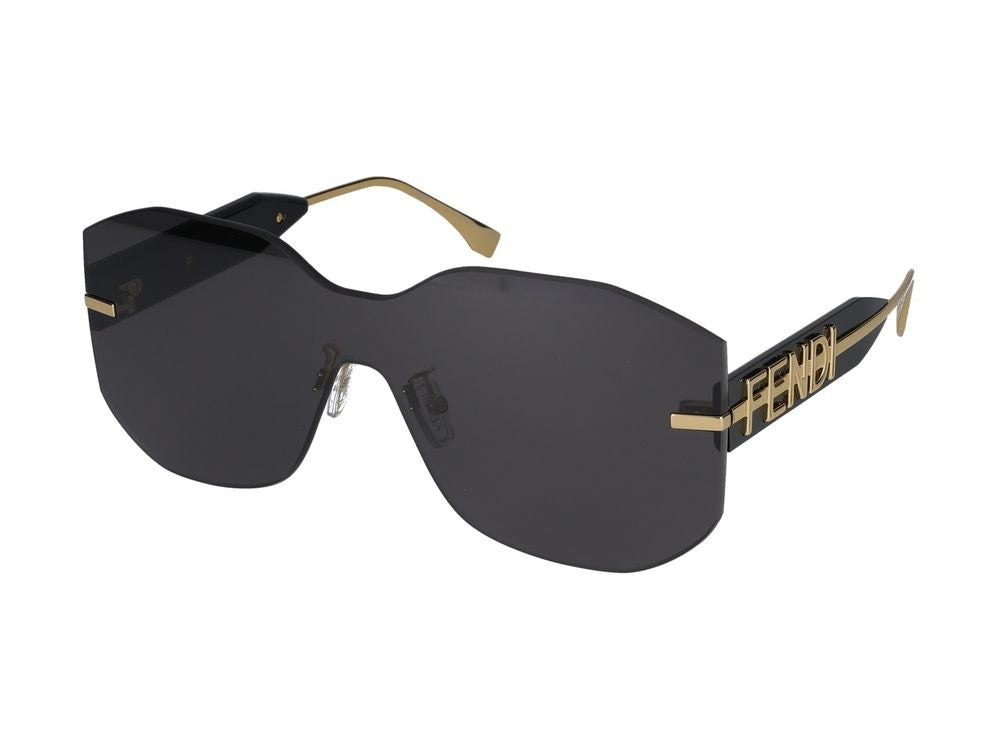 Maison Fendi Gold Fe40067u Geometric Sunglasses