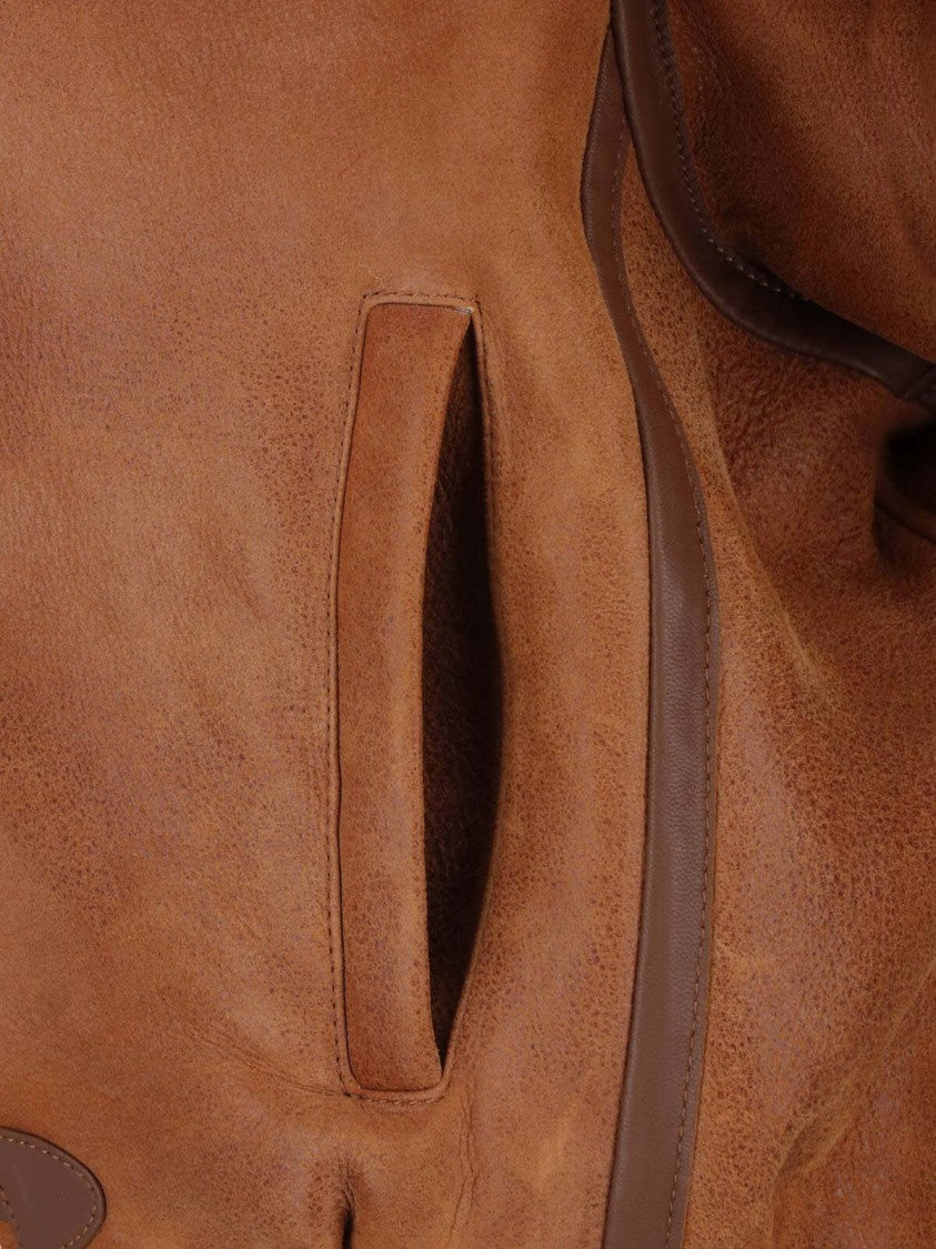 Isabel Marant Amiel Hooded Shearling-Lined Leather Jacket