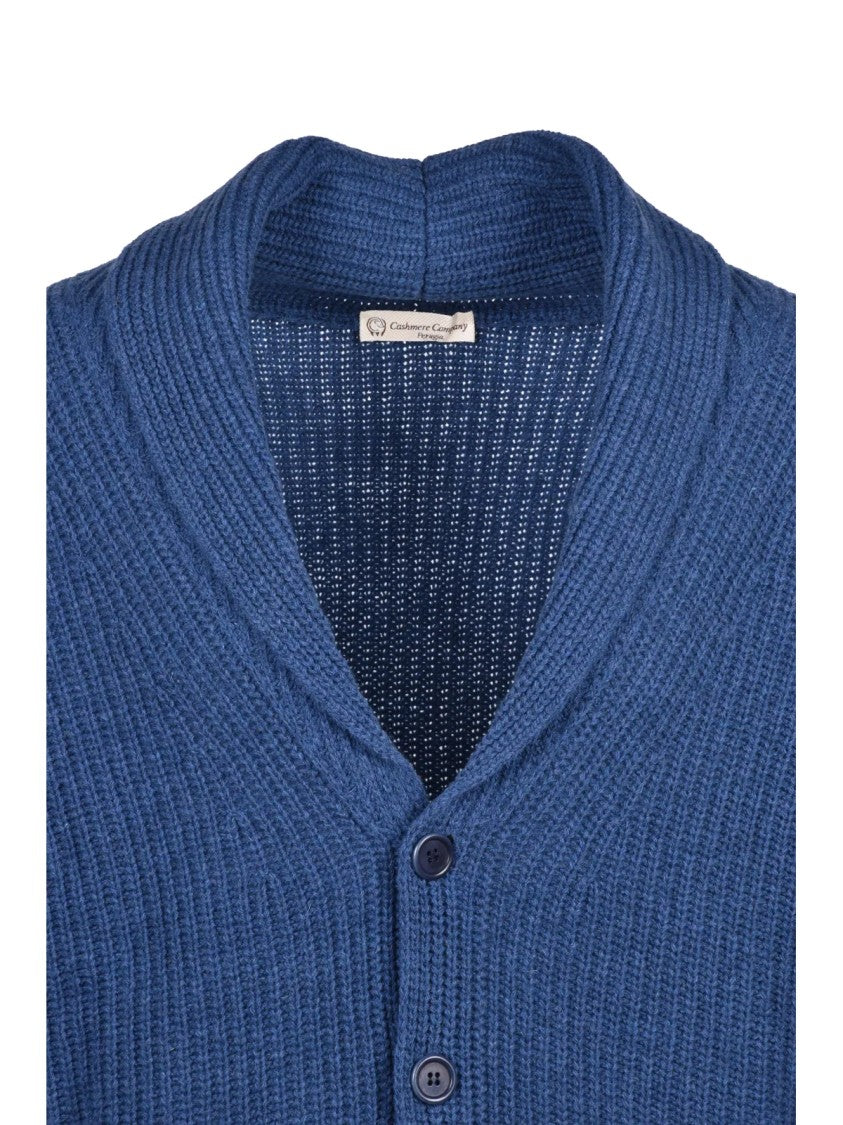 Cashmere Company P. Shawl Collar Cardigan In Wool-Polyamide Blend