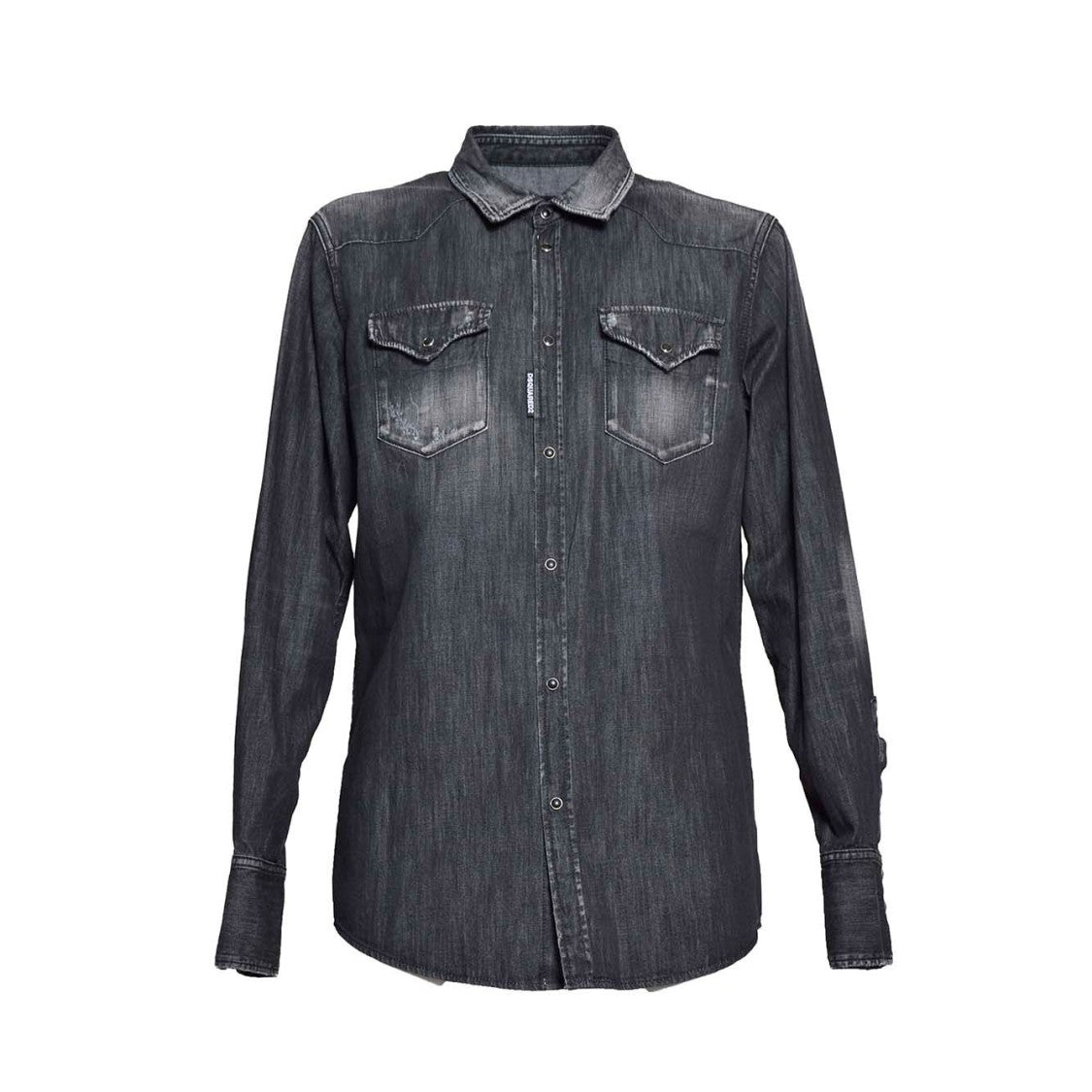 Dsquared2 Classic Western Shirt In Black Cotton