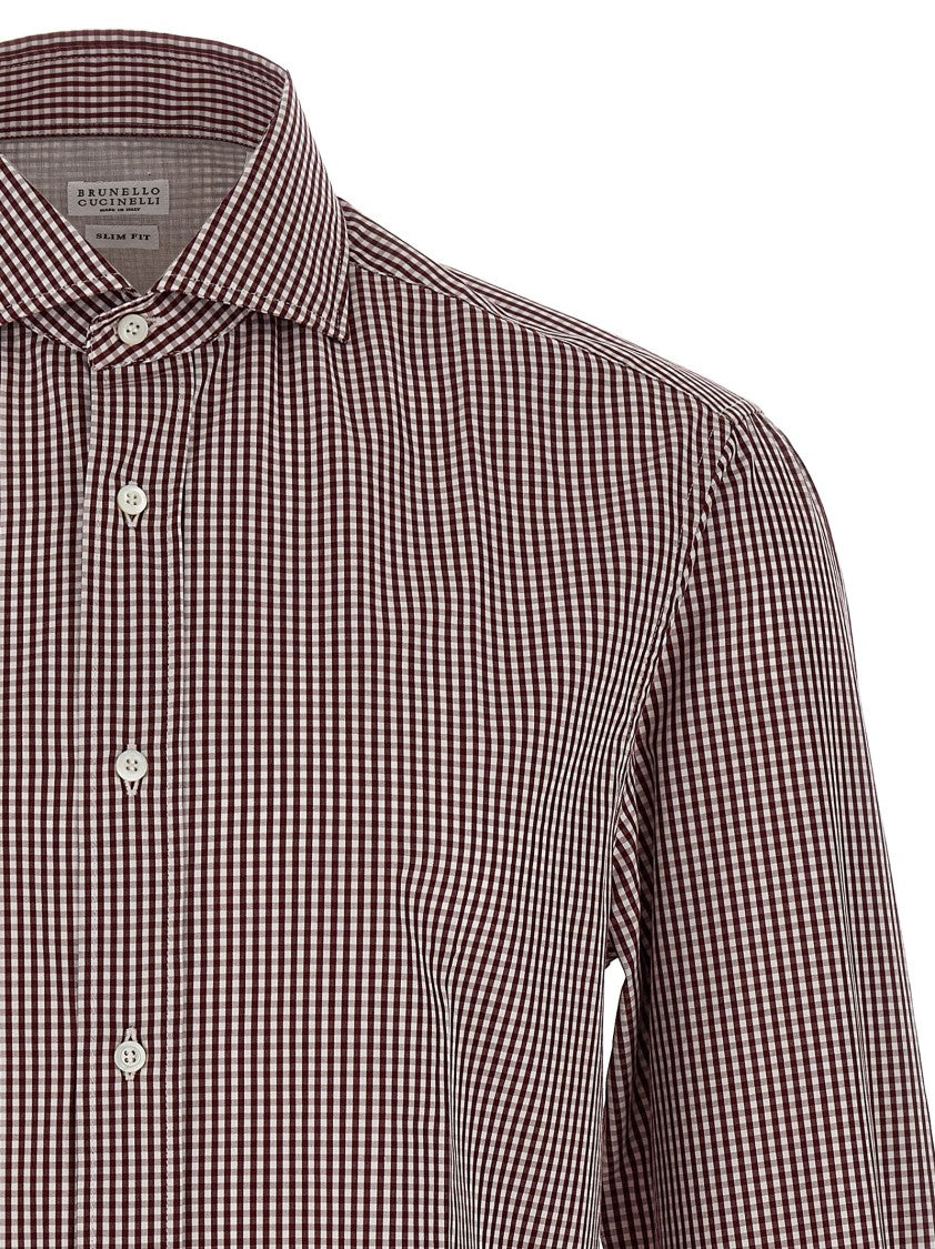 Brunello Cucinelli Slim-Fit Cotton Check Shirt
