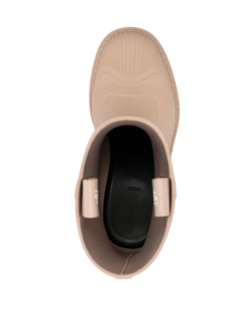 Chloé Raina Beige Rosé Rain Boots
