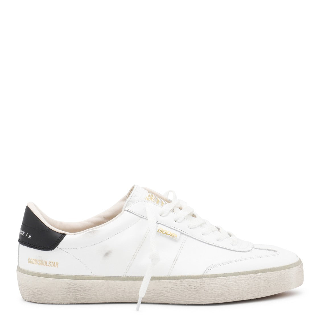 Golden Goose White And Black Leather Soul Star Sneakers