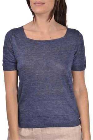 Paolo Fiorillo Capri Short-Sleeved Pure Linen Top