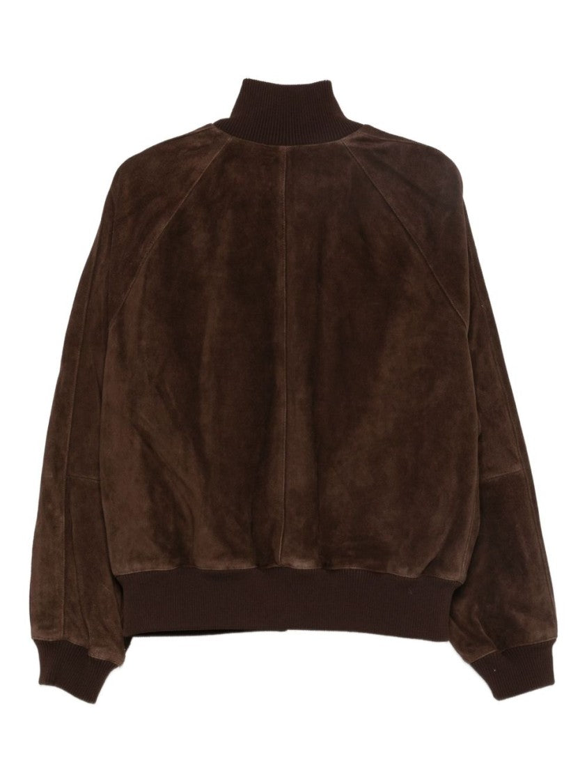 Baracuta Brown Suede Bomber Jacket