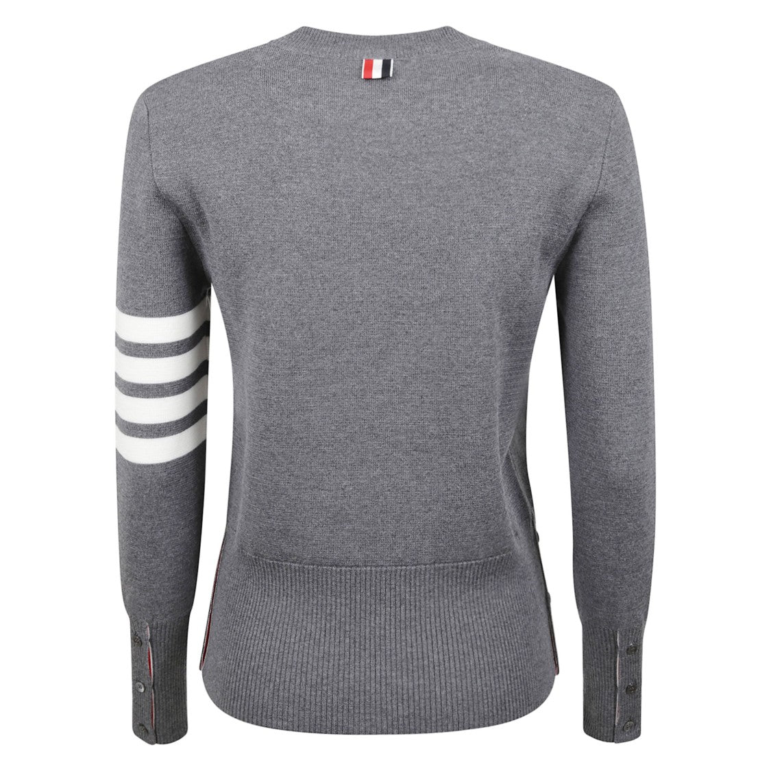 Thom Browne Wool Crewneck Sweater With Grosgrain Trim