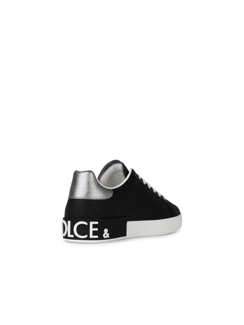 Dolce & Gabbana Portofino' Black Leather Sneakers