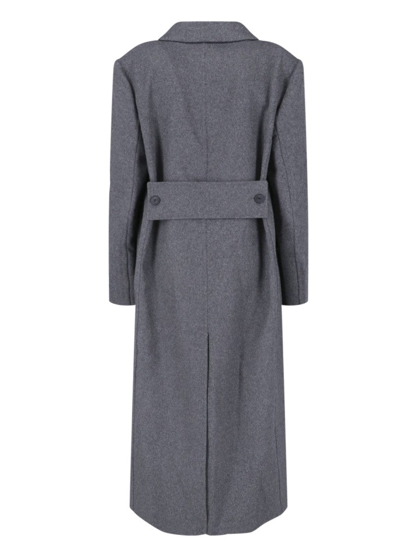 Victoria Beckham Double-Breasted Structured Jacket With Notched Lapel