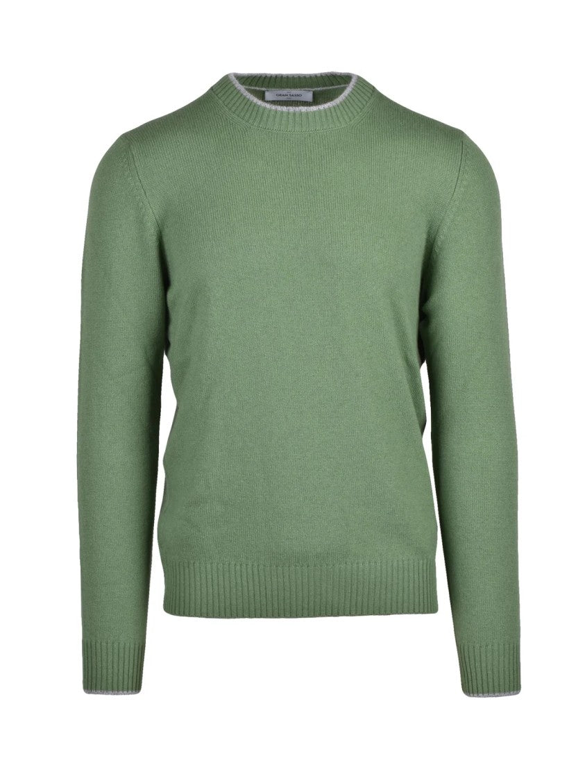 Gran Sasso Crew Neck Pullover In 100% Virgin Wool