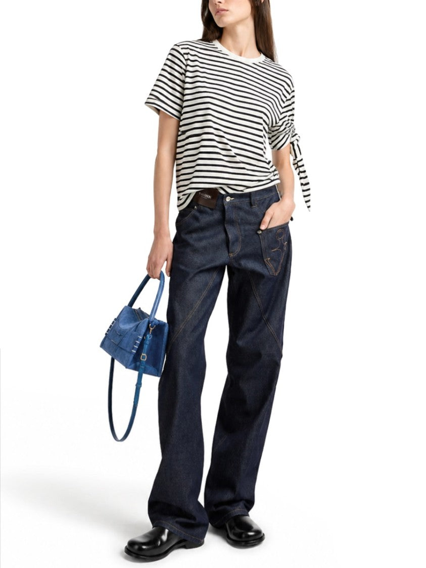 J. W. Anderson Horizontal Striped Knot Cotton T-Shirt