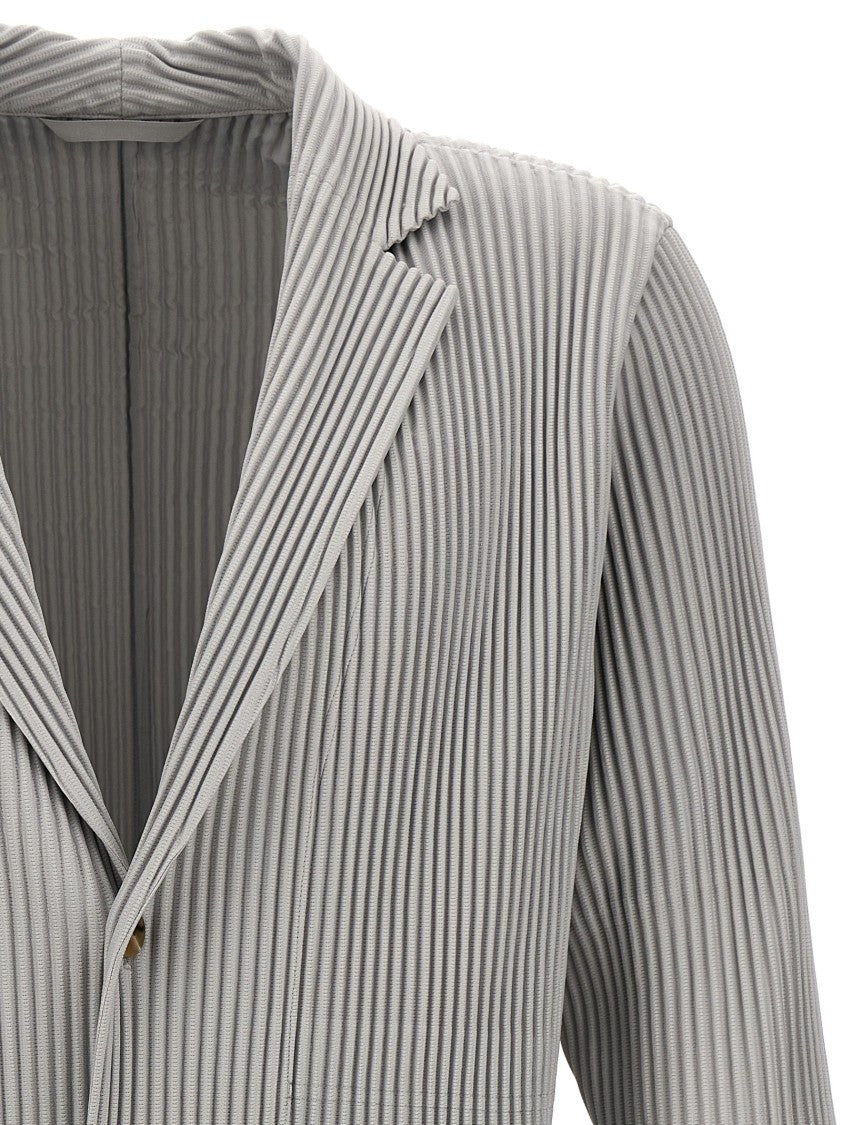 Homme Plissé Issey Miyake Single-Breasted Pleated Blazer