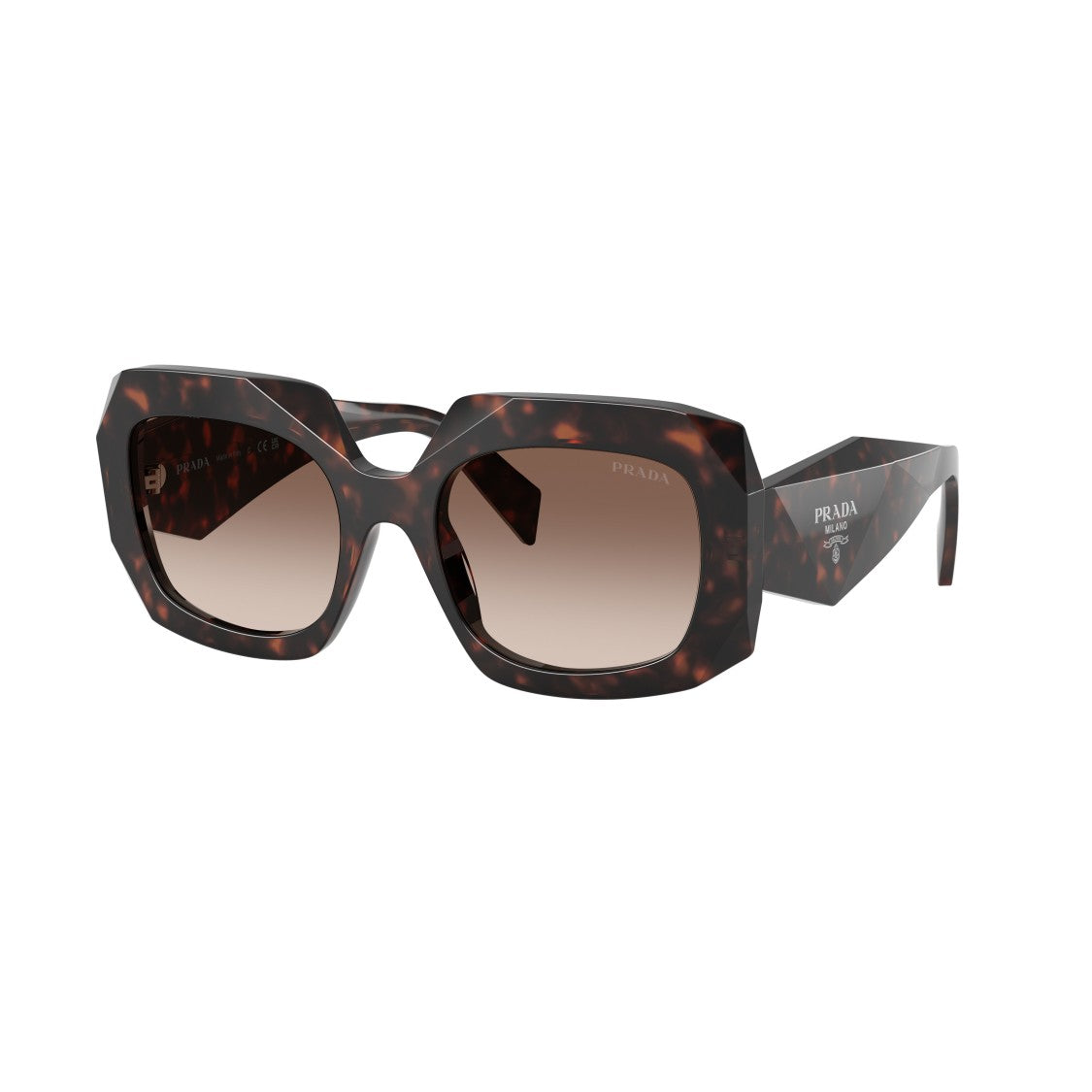 Prada 0Pr B23s Oversized Square Frame Tortoiseshell Sunglasses