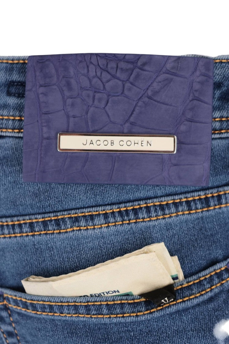 Jacob Cohen Comfort-Fit Cotton Jeans With Crocodile-Textured Label