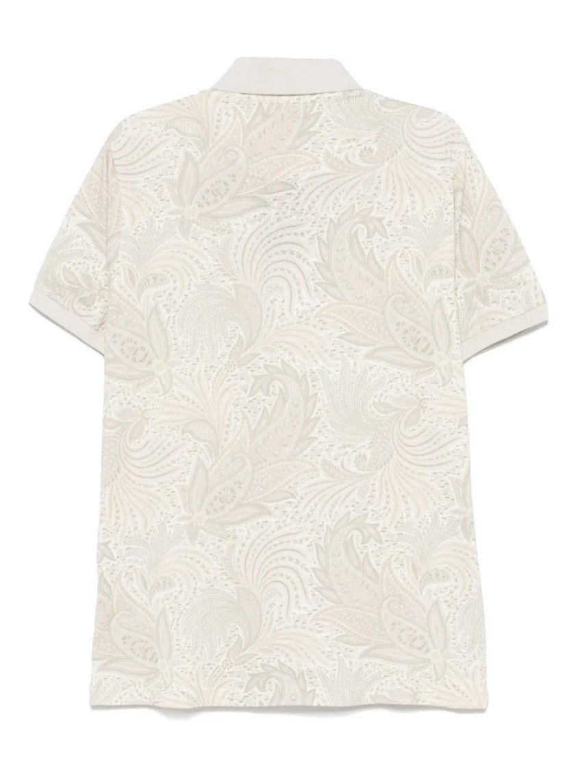 Etro Short Sleeve Paisley Pattern Polo Shirt