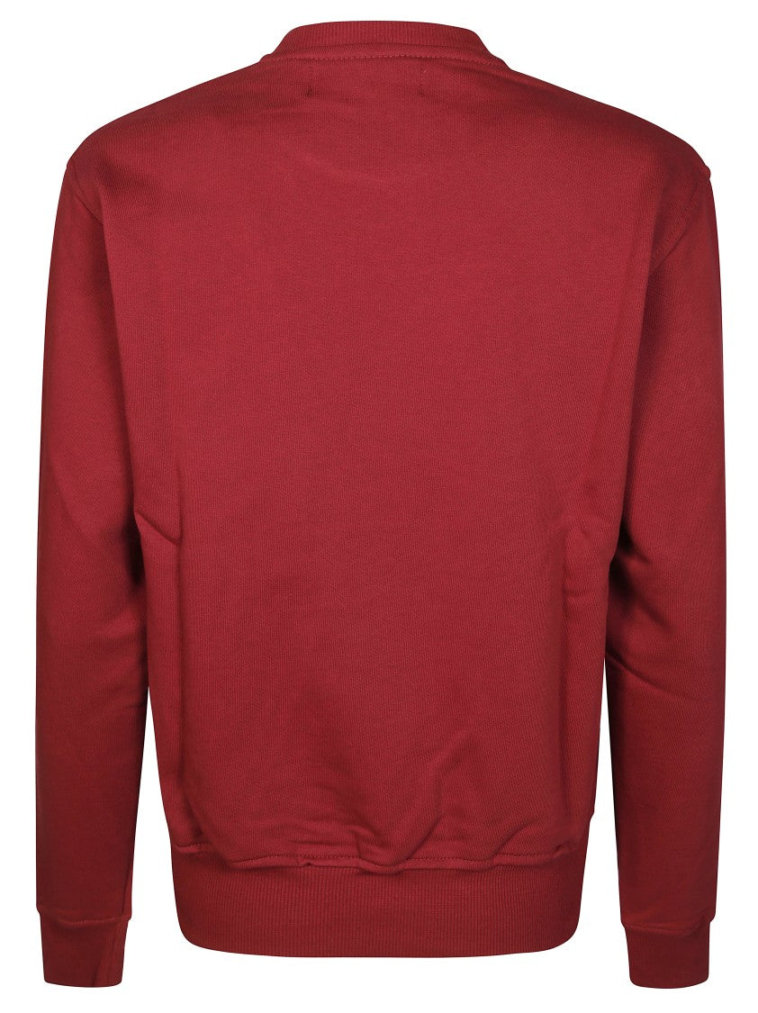 Fiorucci Bordeaux Crewneck Sweatshirt With Vintage Graphic Print